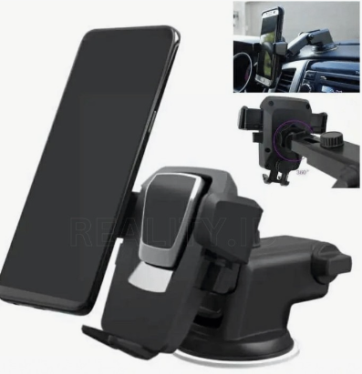 Suport Auto Telefon 2 în 1 CZ-3002B – Prindere Bord/Parbriz, Braț Ajustabil și Rotație 360° – ENGROS [3]