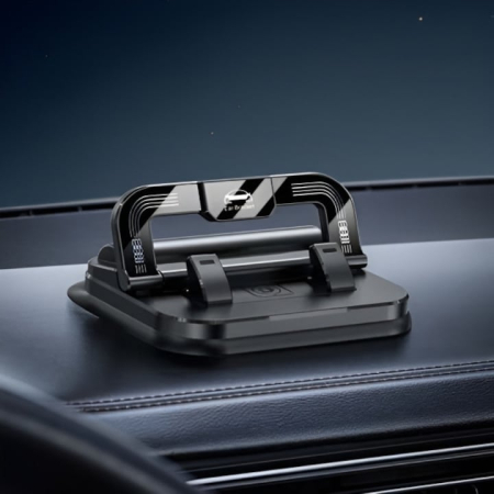 Suport Auto pentru Telefon, Rotire 360°, Bază Adezivă Nano Gel, Compatibil Universal iPhone și Android, Material Plastic Durabil, Rezistent la Apă și Pete, Fără Urme la Îndepărtare, Negru [7]