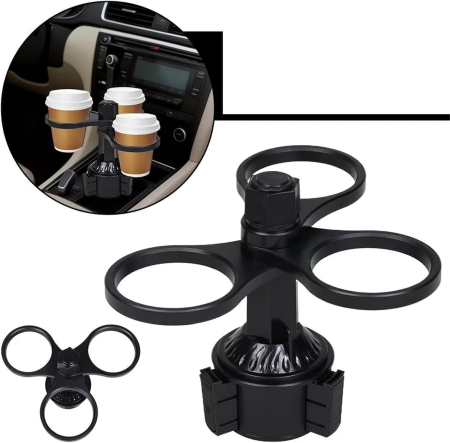 Accesorii auto - Suport Auto Universal pentru Pahare, Extensibil și Reglabil, Rotire 360°, Compatibil cu Sticle, Căni și Băuturi, Fabricat din ABS Durabil, Ideal pentru Interiorul Mașinii