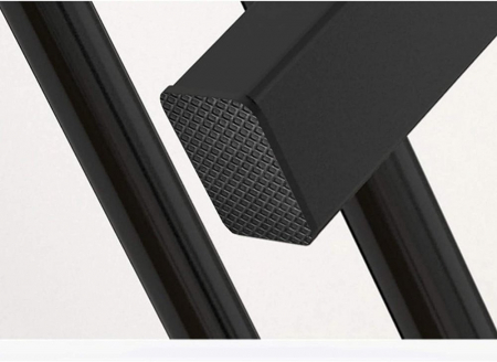 Suport de haine suspendat din metal cu poliță de depozitare și cârlige laterale, Negru-Alb  engross [11]