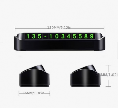 Suport Număr Telefon Auto – Accesoriu Practic și Durabil pentru Vizibilitatea Contactului în Mașină engross [2]