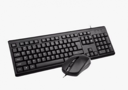 Accesorii calculator - Set Tastatură și Mouse cu Fir T15 – USB, Ergonomic, Negru – ENGROS