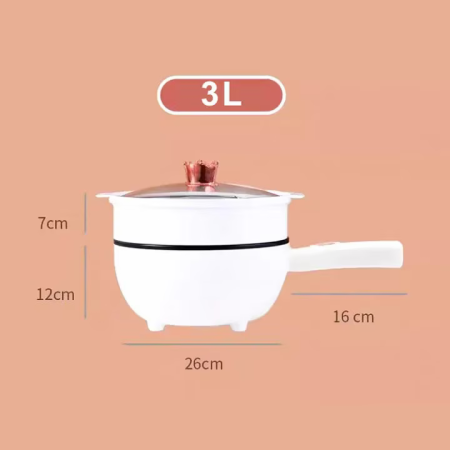 Tigaie Electrică Inteligentă 3L – Multifuncțională, Panou de Control, 26 cm, Prajire, Fierbere, Aburire, Menținerea Căldurii [4]