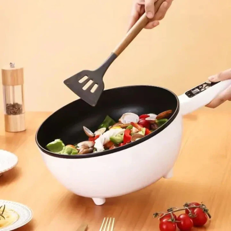 Tigaie Electrică Inteligentă 3L – Multifuncțională, Panou de Control, 26 cm, Prajire, Fierbere, Aburire, Menținerea Căldurii [6]