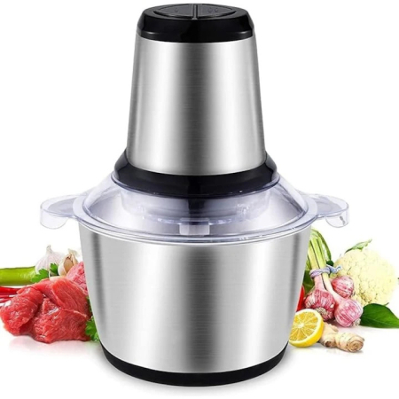 Casa si Bucatarie - Tocator Electric 3L,Multifuncțional  cu 4 Lame din Inox, 2 Viteze și Bol din Oțel Inoxidabil engross