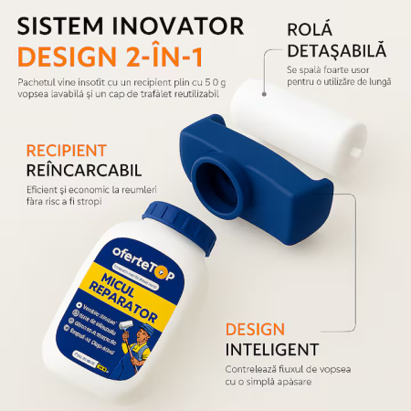 Trafalet Magic cu vopsea lavabilă pe bază de apă 500 g, rolă reutilizabilă, uscare rapidă, materiale non-toxice [5]