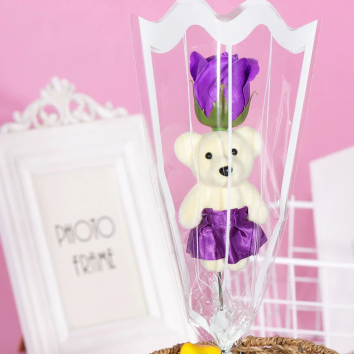 Trandafiri Artificiali cu Ursuleți de Plus – Cadouri Elegante pentru Nuntă, Aniversări, Valentine’s Day și Evenimente Speciale engross [5]