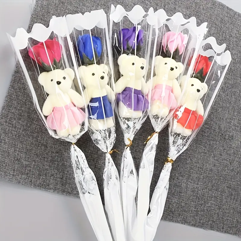 Flori de sapun parfumate engross - Trandafiri Artificiali cu Ursuleți de Plus – Cadouri Elegante pentru Nuntă, Aniversări, Valentine’s Day și Evenimente Speciale engross