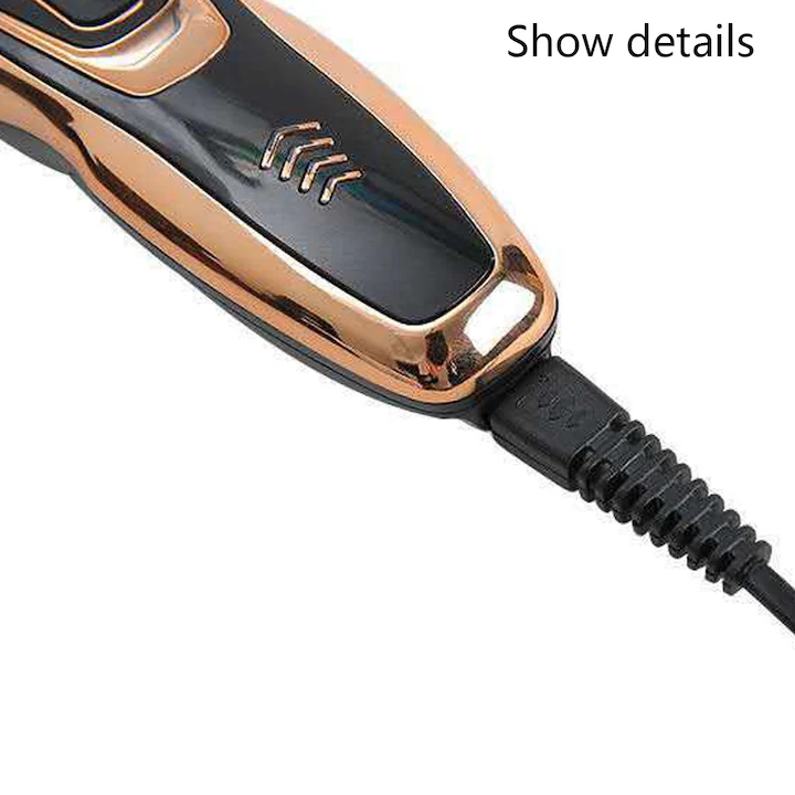 Trimmer Multifuncțional 3 în 1 GEEMY GM-595, Rezistent la Apă, Lame Titan, Negru/Auriu – Vânzare engros [6]