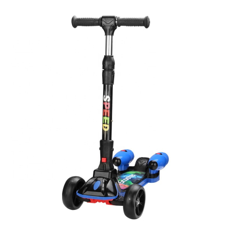 Trotinetă copii Rocket cu aburi, lumini LED și sunete, 3 roți, pliabilă, ghidon reglabil 61–81 cm, max. 60 kg [1]
