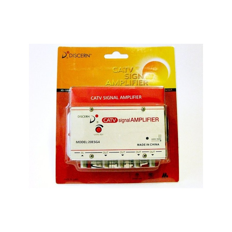 Amplificator splitter semnal TV/CATV, 4 iesiri, 20db [2]