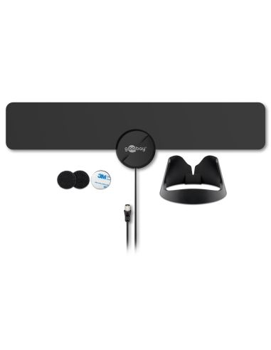 Antenă digitală terestră 4G/LTE, ultra-subțire, activă, Full HD DVB-T2 pentru interior Goobay 67183 [11]