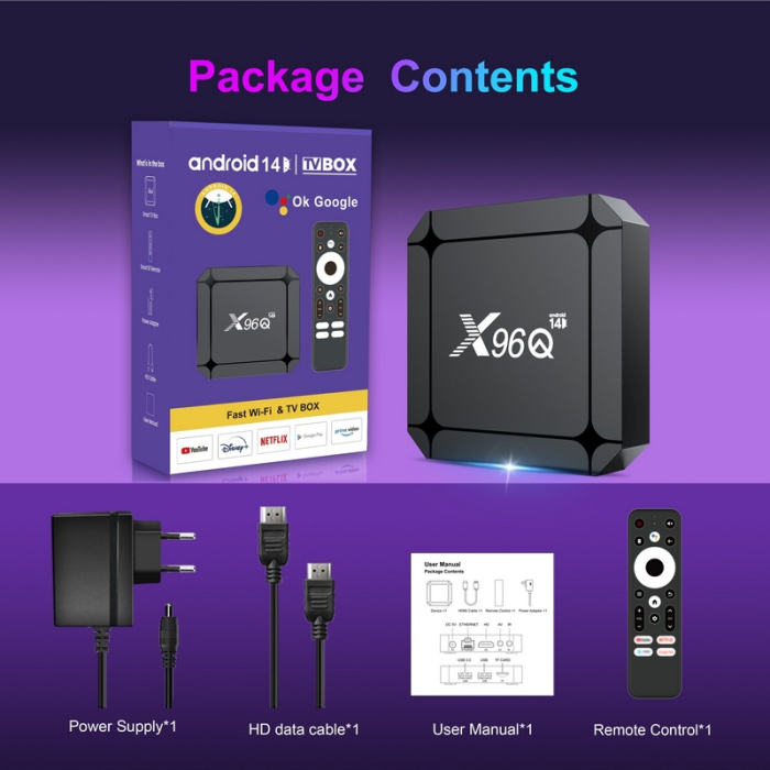 X96Q RK3518 Android TV Box – media player 4K cu Android 14 (2 GB RAM / 16 GB memorie) [13]