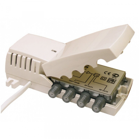 Amplificatoare TV - Amplificator semnal TV/CATV, 2 iesiri Terra AS036