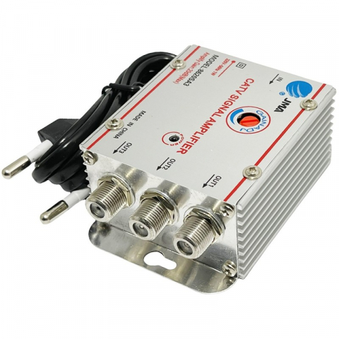 Amplificatoare TV - Amplificator splitter semnal TV/CATV, 3 iesiri, 20db