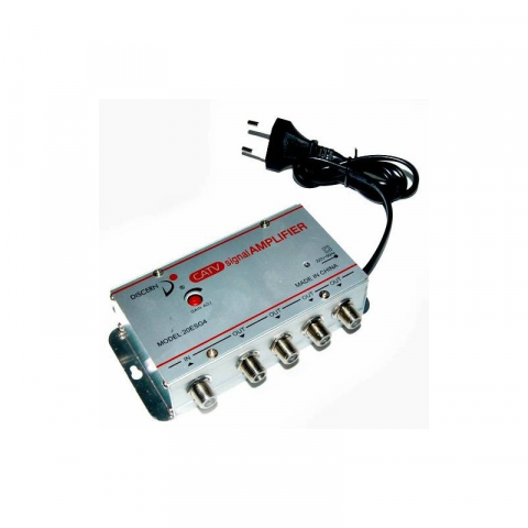 Receptie TV terestra DVB-T - Amplificator splitter semnal TV/CATV, 4 iesiri, 20db