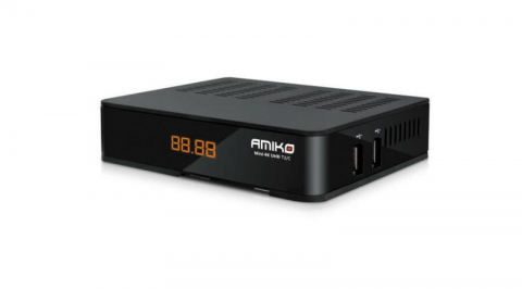Receptoare satelit - Receptor satelit, cablu si terestrial T2 Amiko MINI 4K UHD Combo H.265