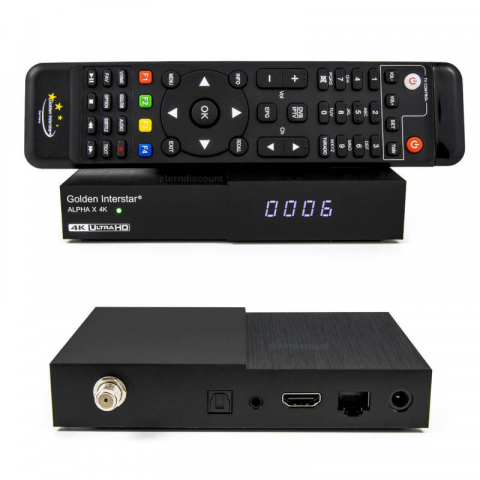 Receptoare satelit - Receptor satelit Linux Golden Interstar Alpha X 4K SAT/IP