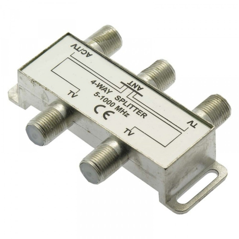 Splittere semnal CATV - Splitter semnal TV cablu si terestrial cu 4 iesiri 1000 MHz