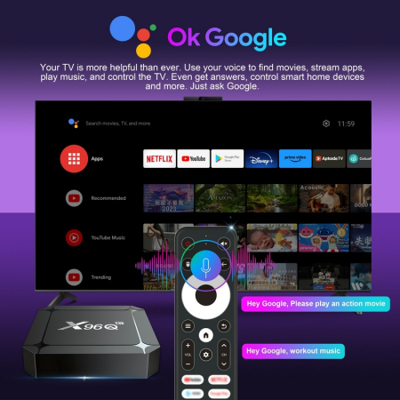 X96Q RK3518 Android TV Box – media player 4K cu Android 14 (2 GB RAM / 16 GB memorie) [9]
