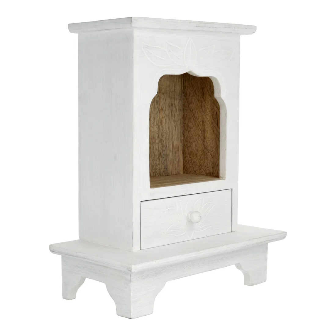 Altar din lemn de mango cu finisaj Whitewash si picioare [3]