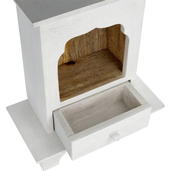 Altar din lemn de mango cu finisaj Whitewash si picioare [2]