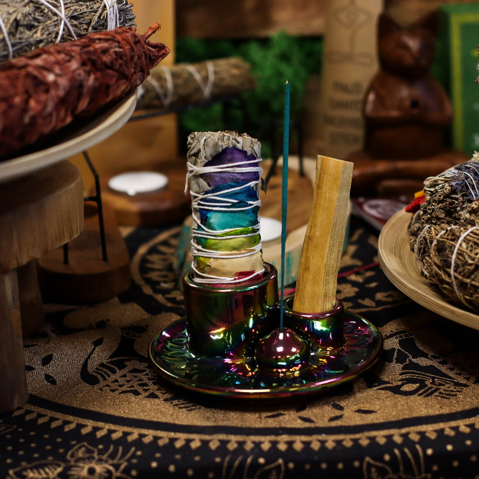 Suport Palo Santo si Fumigatie – Mandala – Rosu [2]