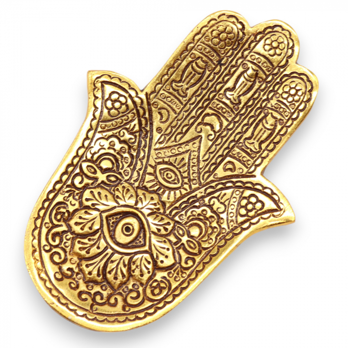 Suport Betisoare Parfumate, Hamsa, Auriu [1]