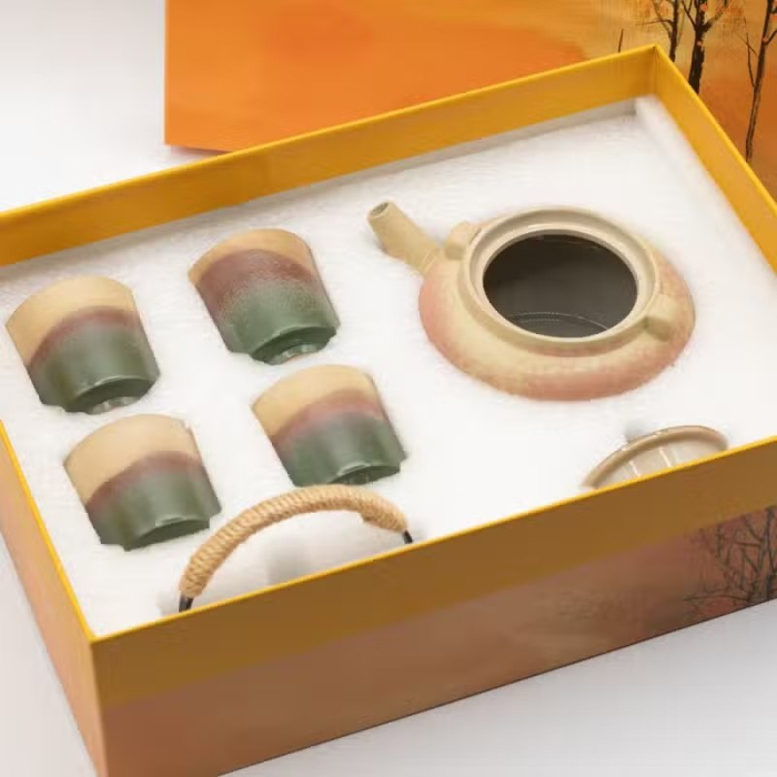 Set de ceai japonez Kyusu cu patru cești, pentru ceai verde [2]