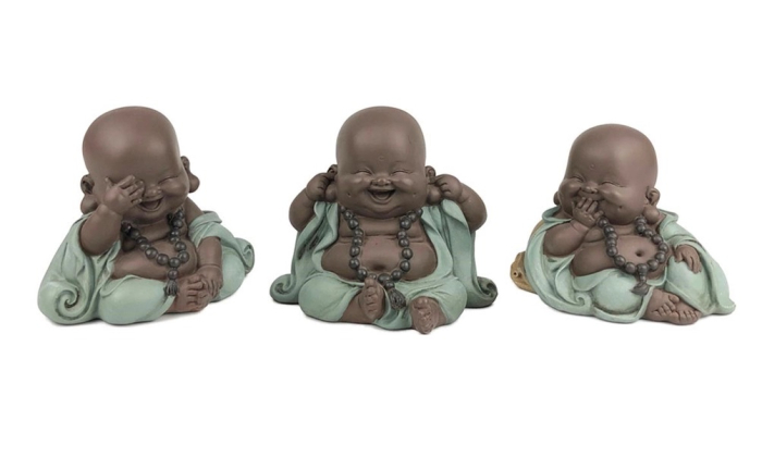 Set 3 Figurine Rasina Buddha Inteleptii (10x7.5x8.5 cm) [1]