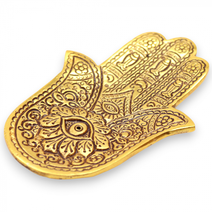 Suport Betisoare Parfumate, Hamsa, Auriu [3]