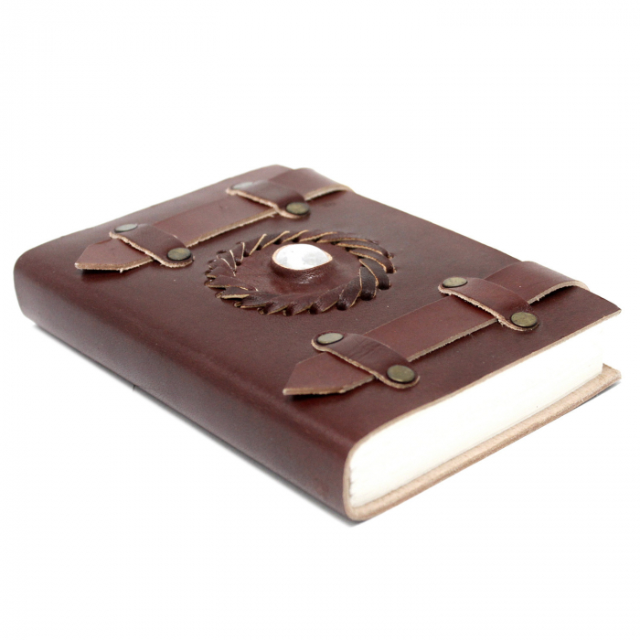 Agenda de Piele Piatra Lunii cu Curele, 15x10 cm [2]
