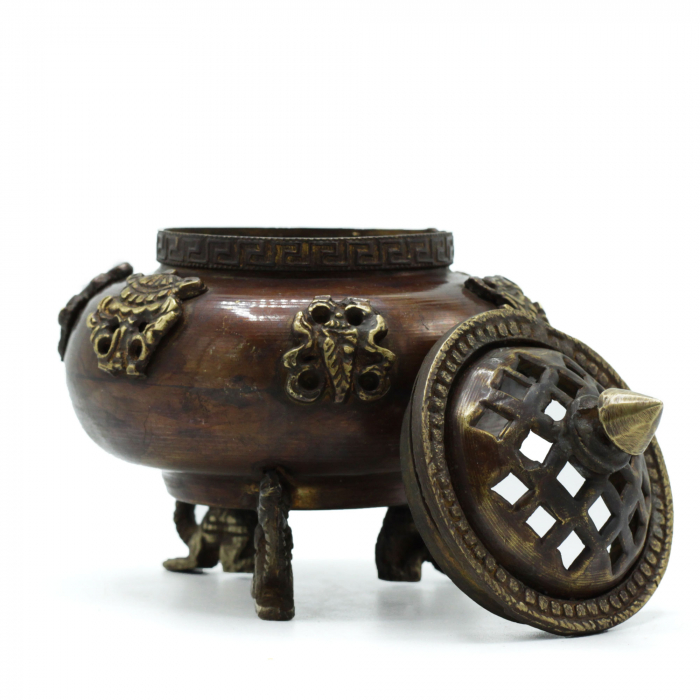 Arzator de Tamaie Tibetan Antic cu 6 Simboluri [3]