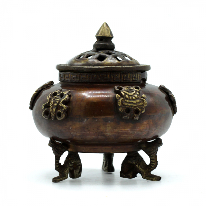 Arzator de Tamaie Tibetan Antic cu 6 Simboluri [1]
