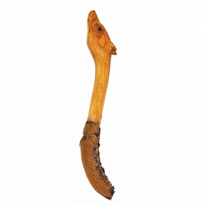 Bat Samanic pentru Toba, Vulpea Mongola, lemn sculptat [1]