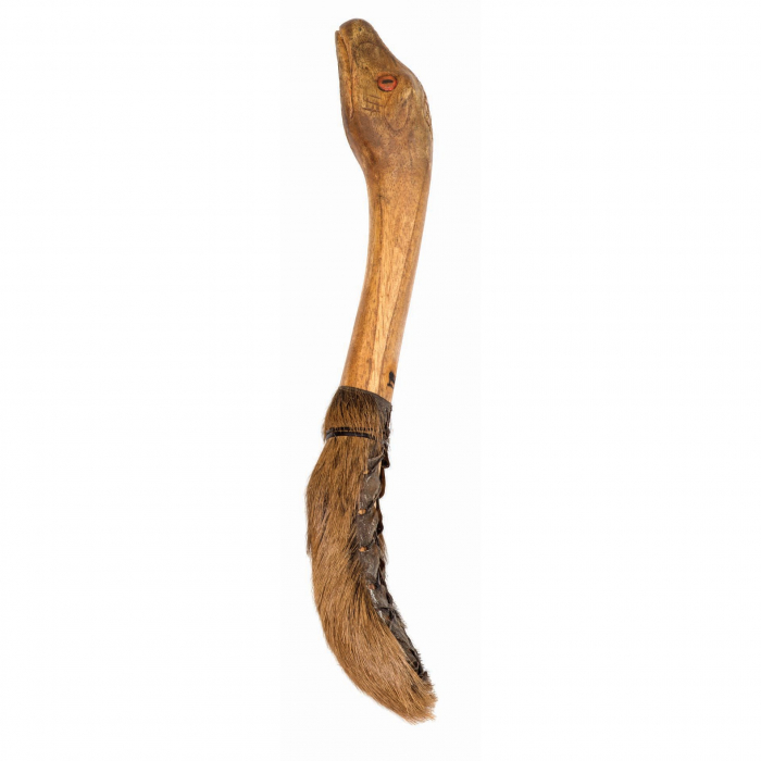 Bat Samanic pentru Toba, Sarpele Mongol, lemn sculptat [1]