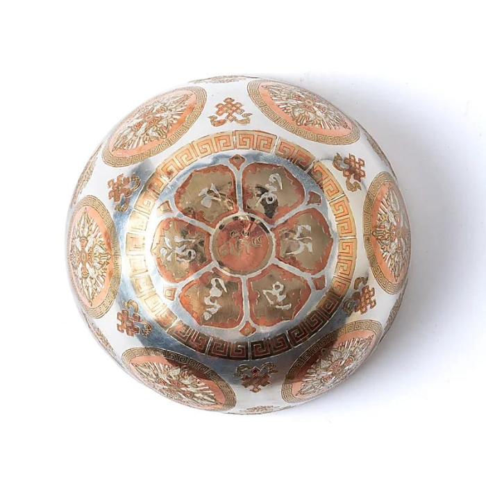 Bol Cantator Bronz Placat cu Argint – Buddha Shakyamuni 20 cm [3]