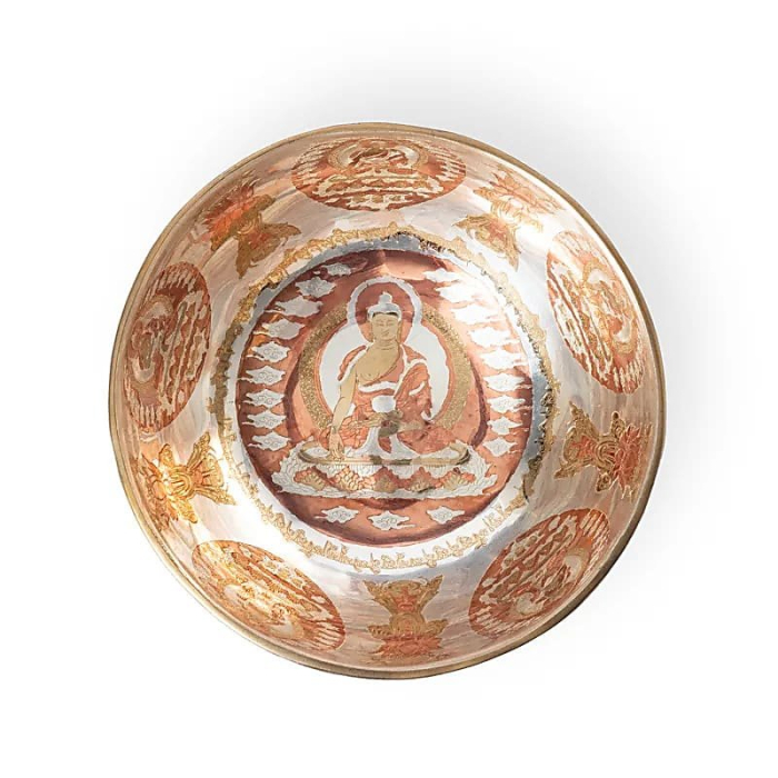 Bol Cantator Bronz Placat cu Argint – Buddha Shakyamuni 20 cm [2]