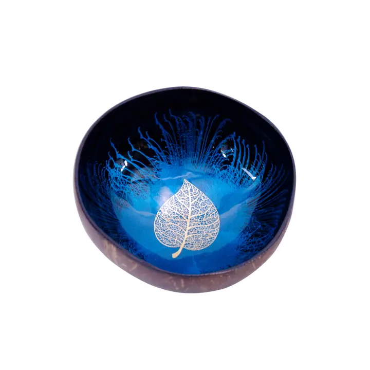 Bol din Cocos cu Model Frunza Aurie [4]