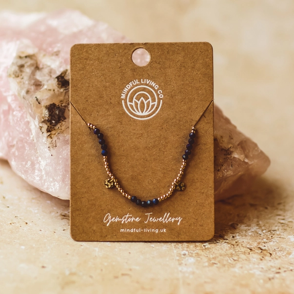 Bratara Delicata cu Lapis Lazuli, Placata cu Aur 18K [2]