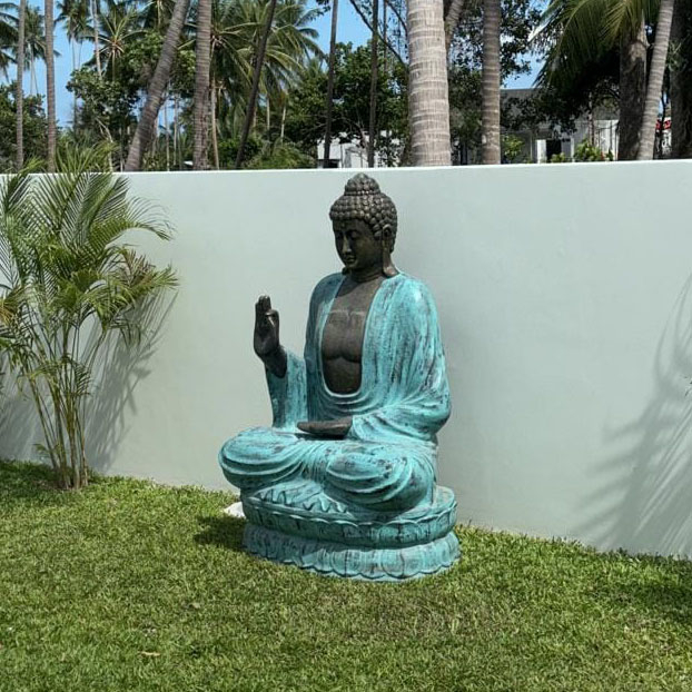Statuie Buddha pe Lotus, 2 m, Turcoaz [2]
