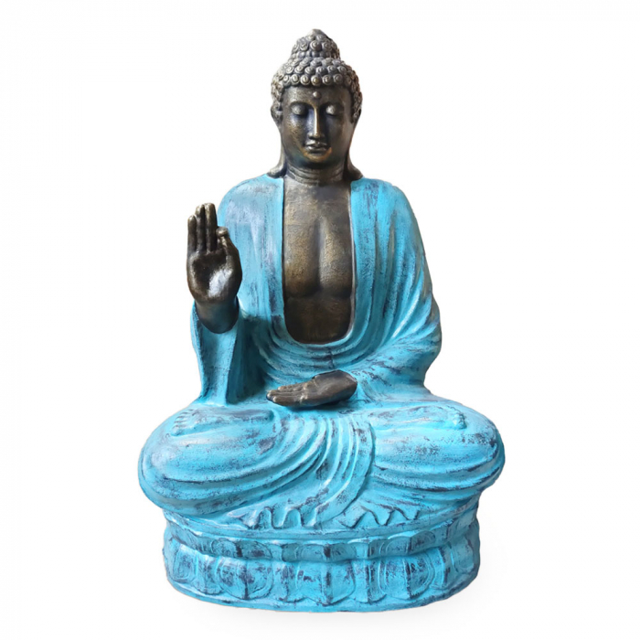 Statuie Buddha pe Lotus, 2 m, Turcoaz [1]