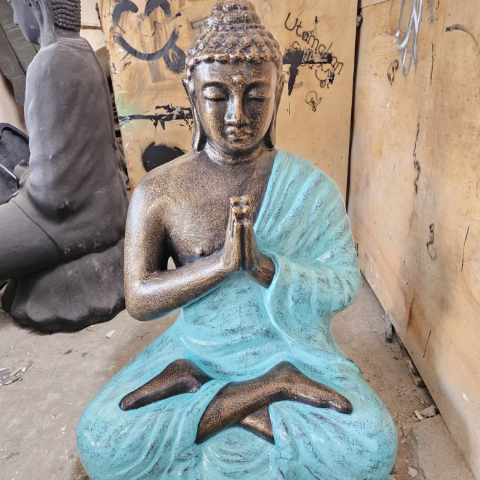 Statuie Buddha Rugator, 1.2 m, Turcoaz [2]