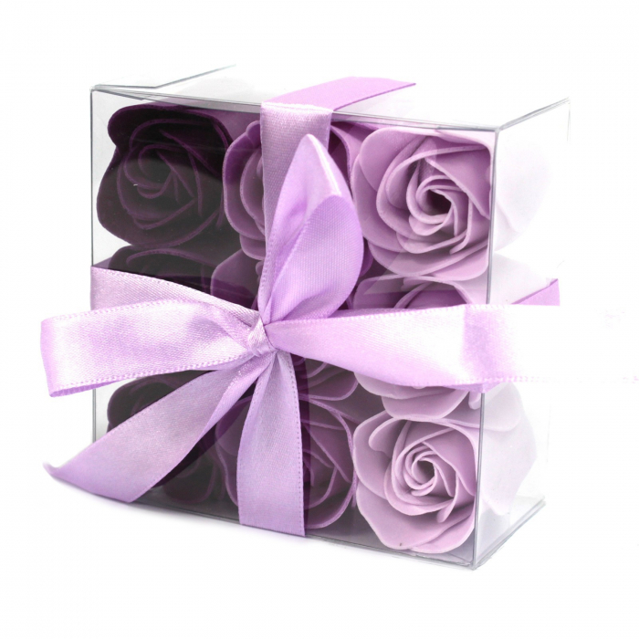 Set Cadou 9 Flori de Sapun, Trandafiri Violet [1]