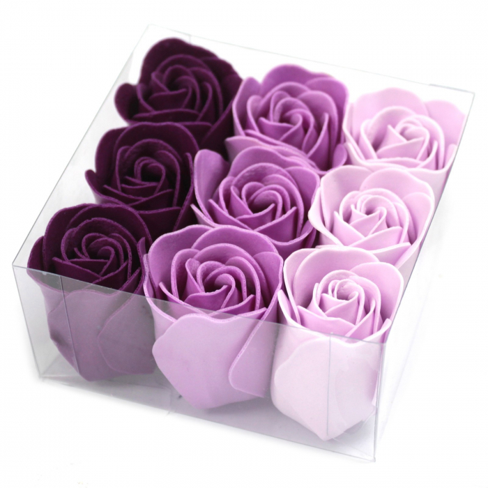 Set Cadou 9 Flori de Sapun, Trandafiri Violet [2]