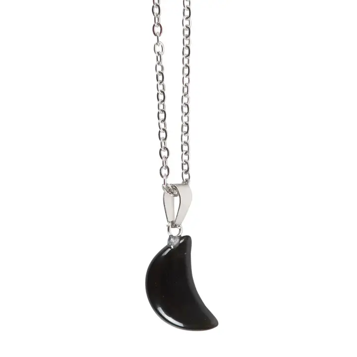 Colier Luna din Obsidian Negru si Felicitare [3]