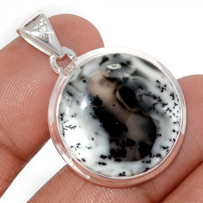 Pandantiv Rotund Merlinit (Opal Dendritic) - Argint 925 - M02 [2]