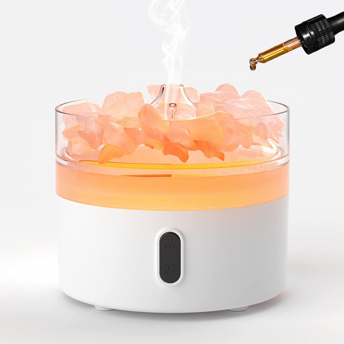 Difuzor Aromaterapie cu Sare de Himalaya - Lumina de Noapte [3]