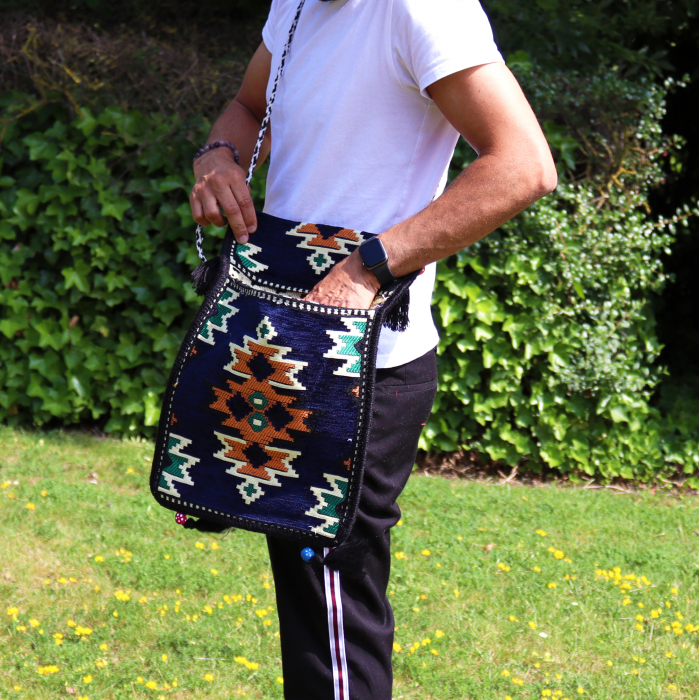 Geanta de Festival, Kilim Messenger, Albastru [2]