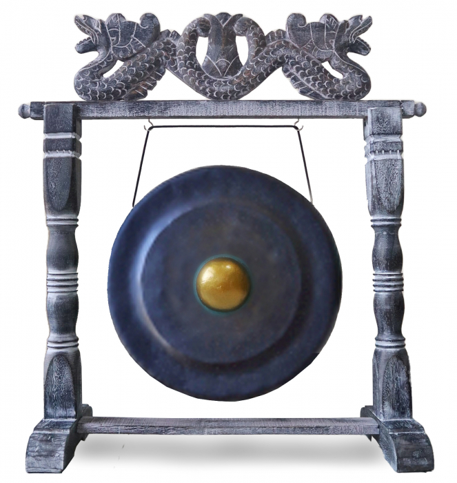 Gong cu suport, negru, 80 cm [1]